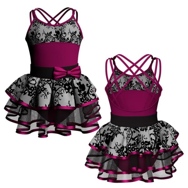 costume balletto bretelle con intreccio dietro belen pro ves1007