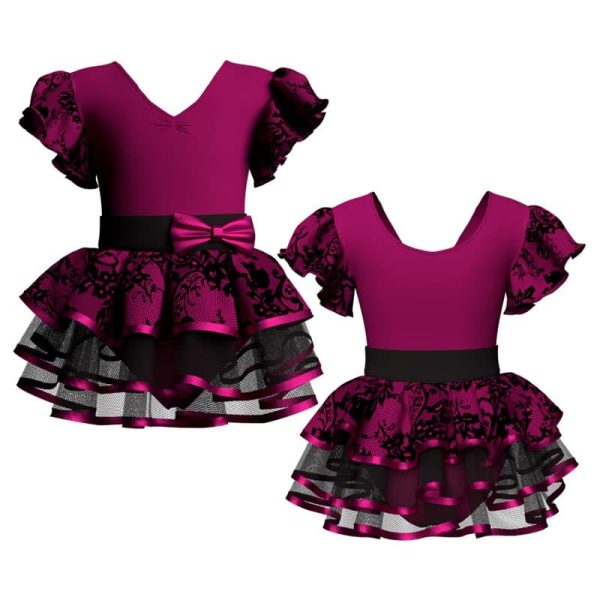 costume balletto con inserto e maniche a volant belen pro ves280922