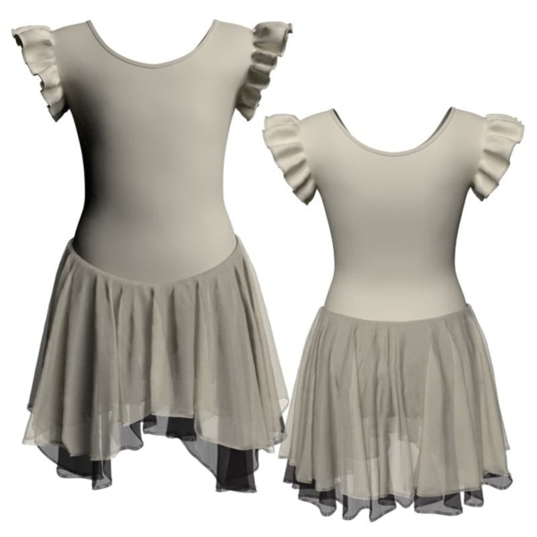 costume balletto con inserto e maniche a volant yuk28011