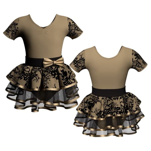 costume balletto manica corta con inserto belen pro ves1008t1111