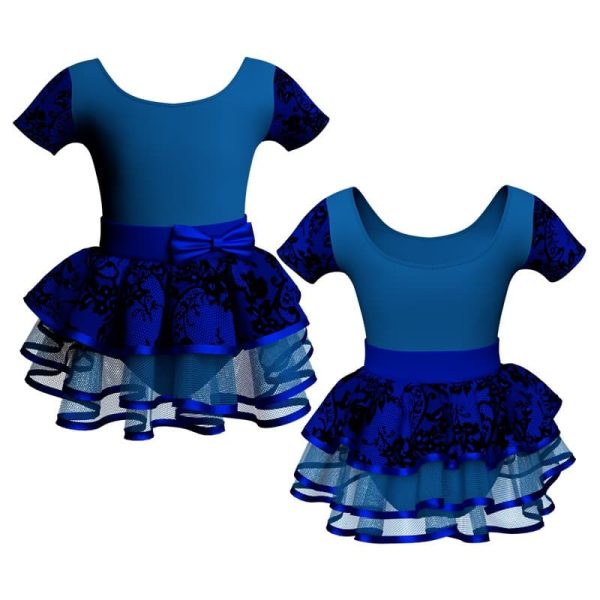 costume balletto manica corta con inserto belen pro ves407t