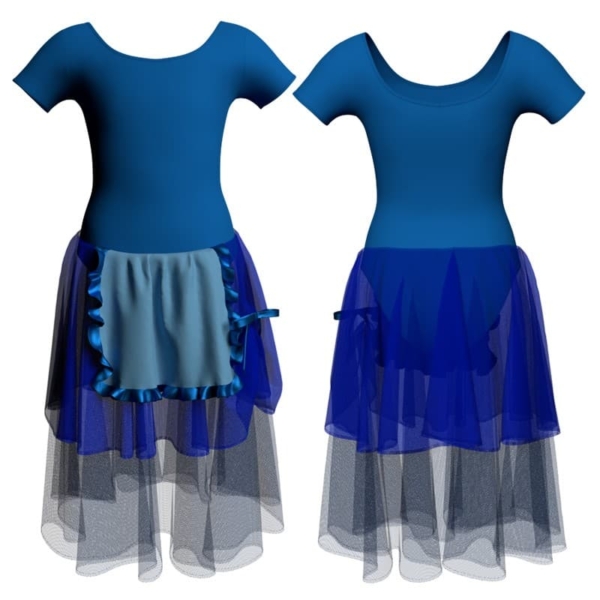 costume balletto manica corta con inserto yuc407t