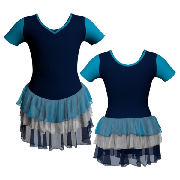 costume balletto manica corta con inserto yuh1008t