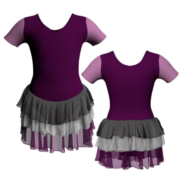 costume balletto manica corta con inserto yuh1008t1