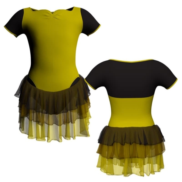 costume balletto manica corta con inserto yuh111