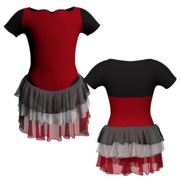 costume balletto manica corta con inserto yuh1111