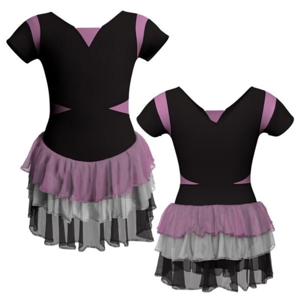 costume balletto manica corta con inserto yuh115