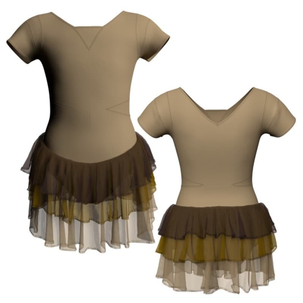 costume balletto manica corta con inserto yuh1151