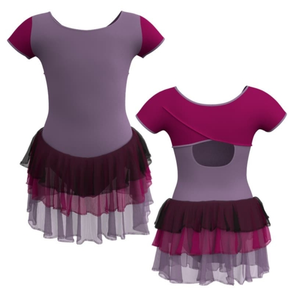 costume balletto manica corta con inserto yuh2081