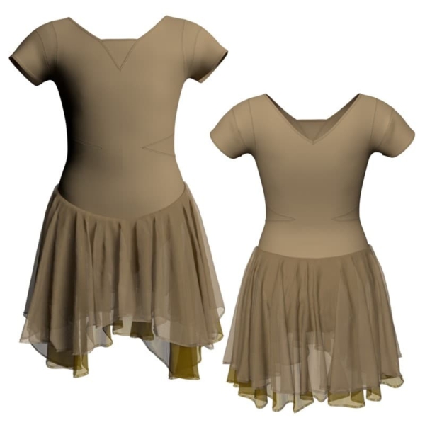 costume balletto manica corta con inserto yuk115