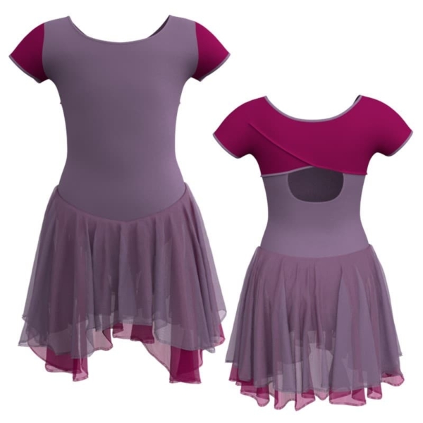 costume balletto manica corta con inserto yuk208