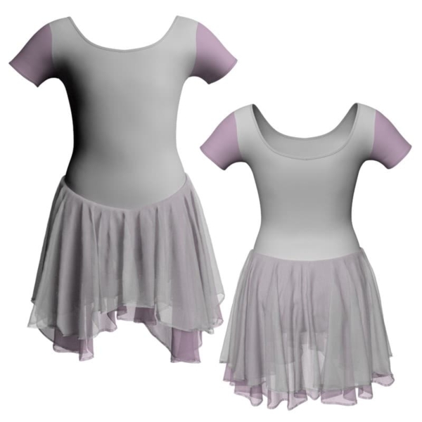 costume balletto manica corta con inserto yuk407t1