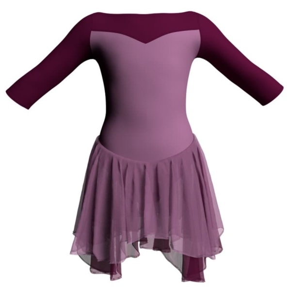 costume balletto maniche 3 4 con inserto yuk1052