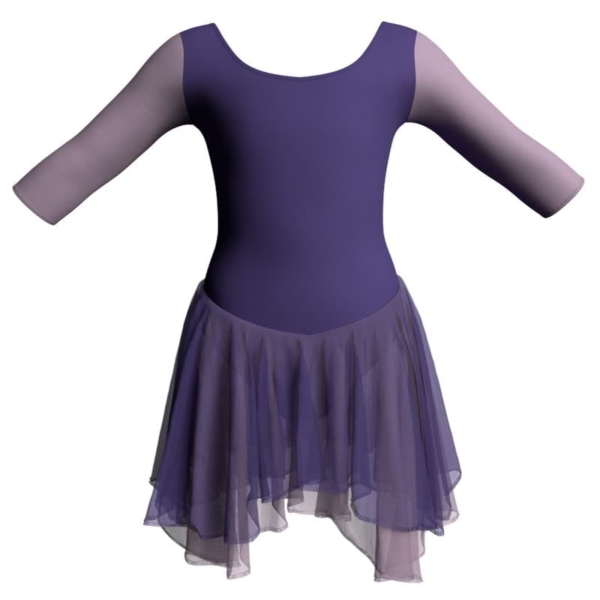 costume balletto maniche 3 4 con inserto yuk406t2