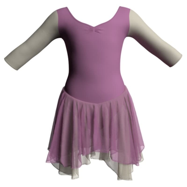 costume balletto maniche 3 4 con inserto yuk452t