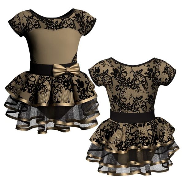 costume balletto maniche aletta con inserto belen pro ves1001