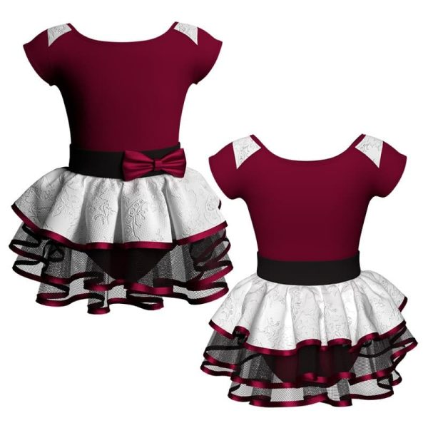 costume balletto maniche aletta con inserto belen pro ves1004