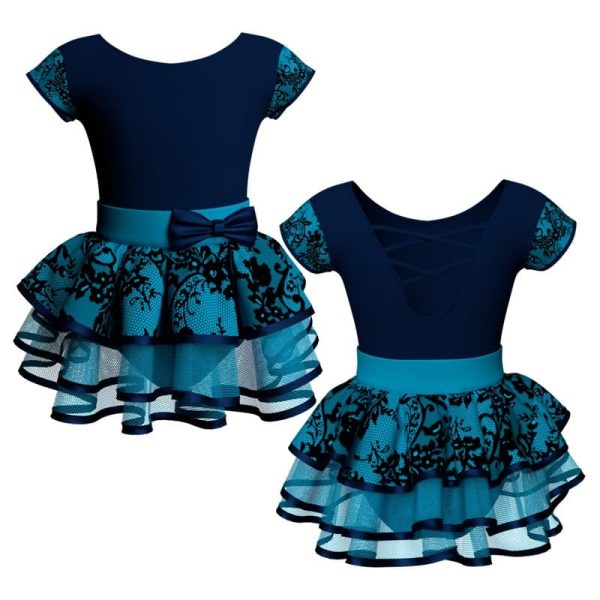 costume balletto maniche aletta con inserto belen pro ves216t