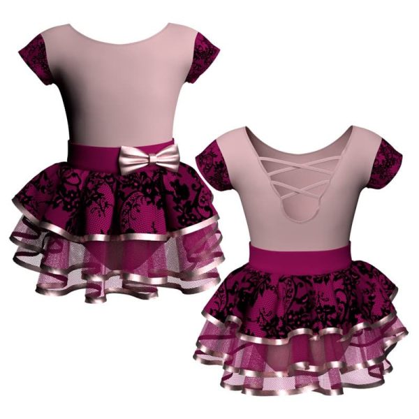 costume balletto maniche aletta con inserto belen pro ves216t111