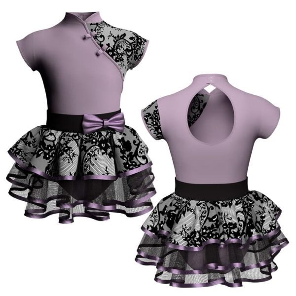 costume balletto maniche aletta con inserto belen pro ves2506