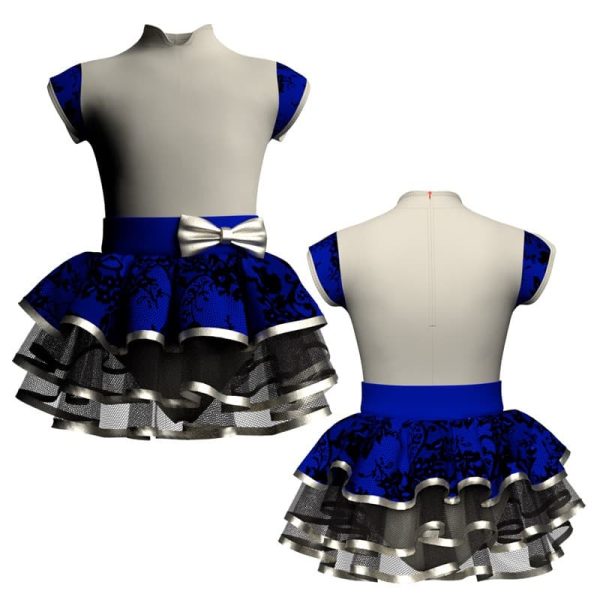 costume balletto maniche aletta con inserto belen pro ves2601