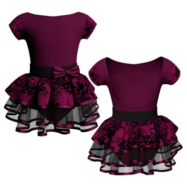 costume balletto maniche aletta con inserto belen pro ves3005t22