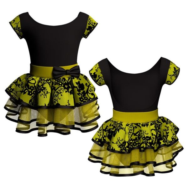 costume balletto maniche aletta con inserto belen pro ves414t