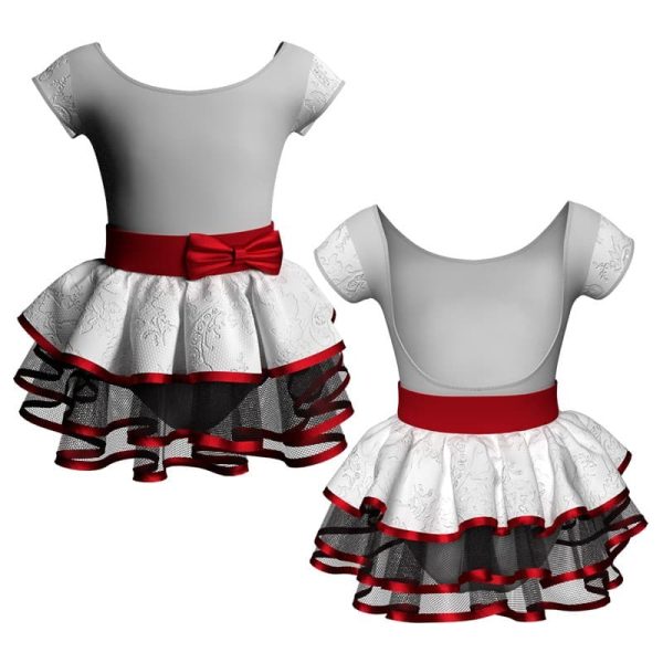 costume balletto maniche aletta con inserto belen pro ves414t22