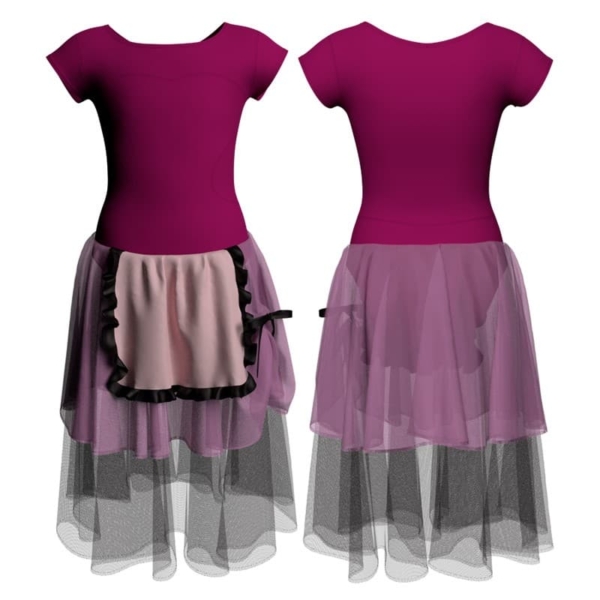 costume balletto maniche aletta con inserto yuc10011