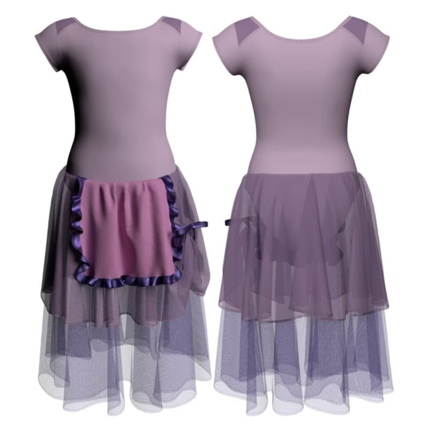 costume balletto maniche aletta con inserto yuc1004