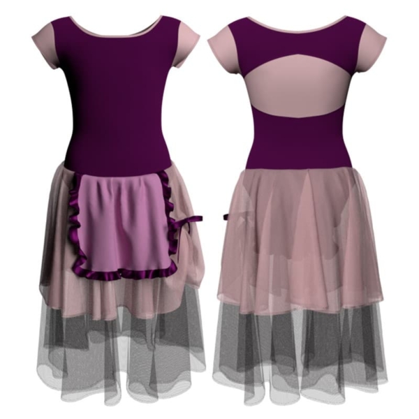 costume balletto maniche aletta con inserto yuc211t1