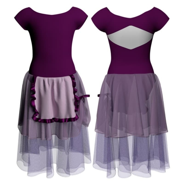 costume balletto maniche aletta con inserto yuc2401