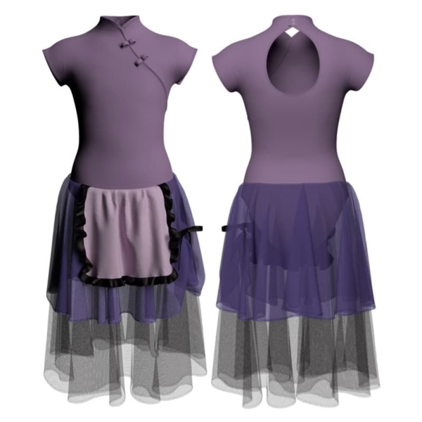 costume balletto maniche aletta con inserto yuc25061