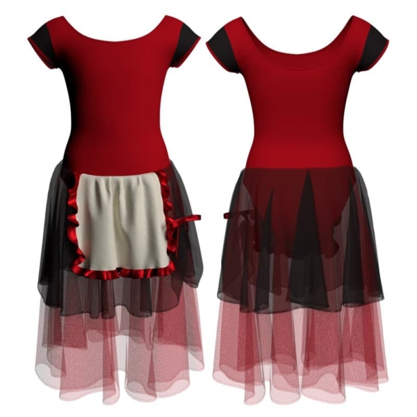 costume balletto maniche aletta con inserto yuc408t