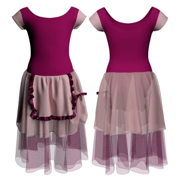 costume balletto maniche aletta con inserto yuc408t1