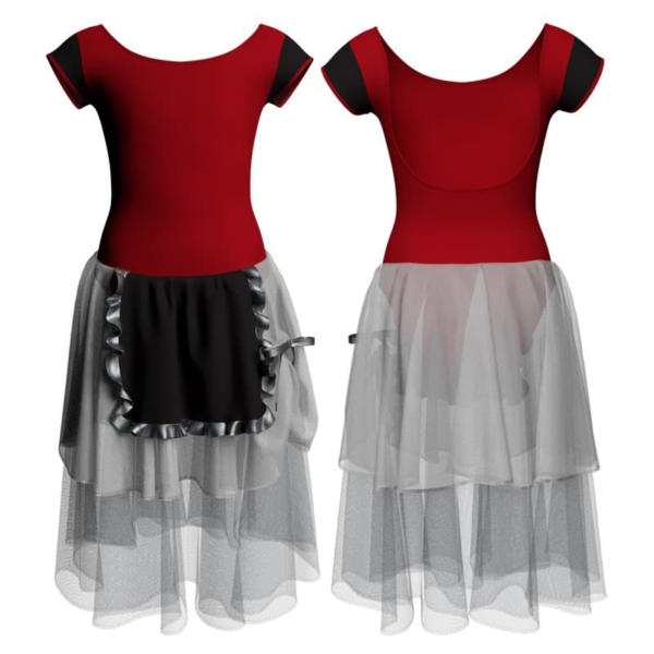 costume balletto maniche aletta con inserto yuc414t