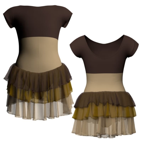 costume balletto maniche aletta con inserto yuh128ss