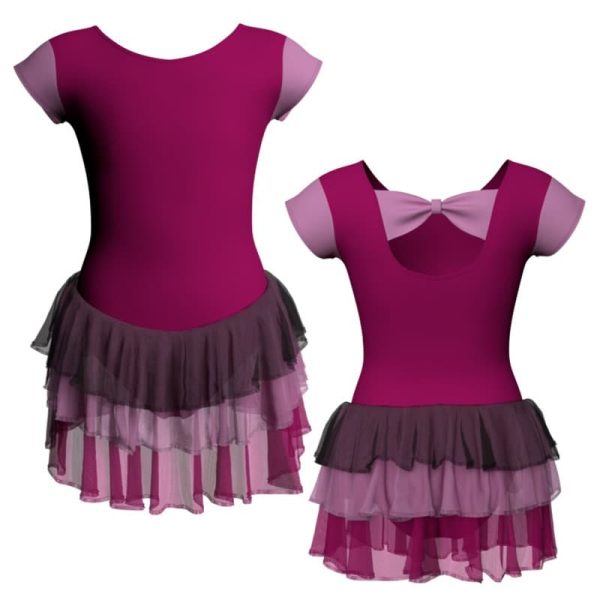 costume balletto maniche aletta con inserto yuh210t1