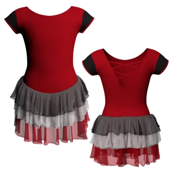 costume balletto maniche aletta con inserto yuh216t