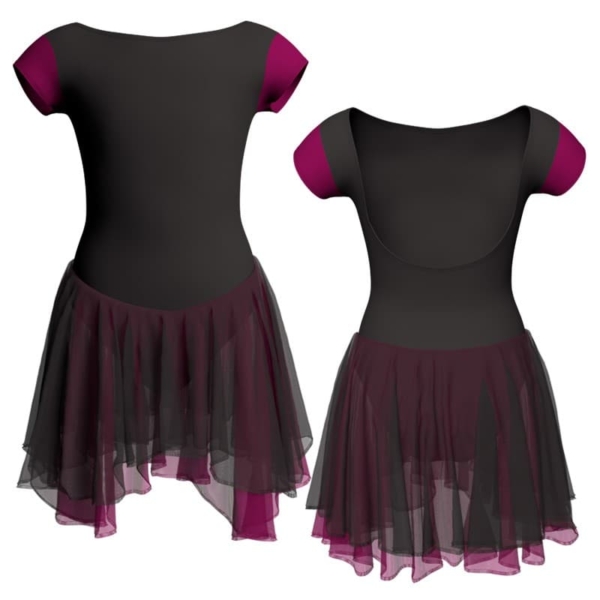 costume balletto maniche aletta con inserto yuk3005t