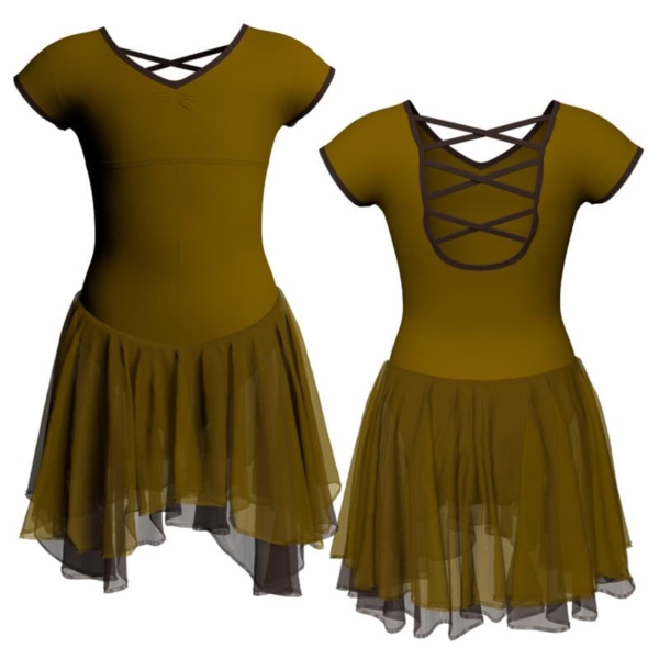 costume balletto maniche aletta con intreccio dietro yuk3008