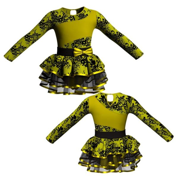 costume balletto maniche lunghe con inserto belen pro ves108