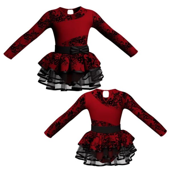 costume balletto maniche lunghe con inserto belen pro ves108111