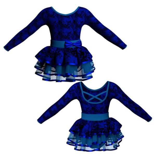 costume balletto maniche lunghe con inserto belen pro ves228111