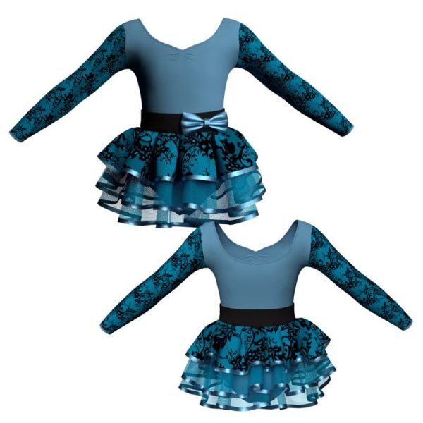 costume balletto maniche lunghe con inserto belen pro ves3004t111