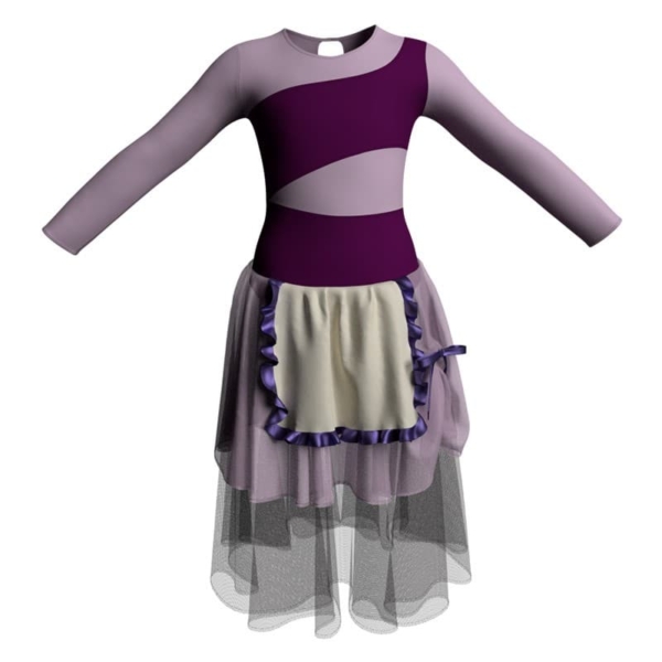 costume balletto maniche lunghe con inserto yuc108