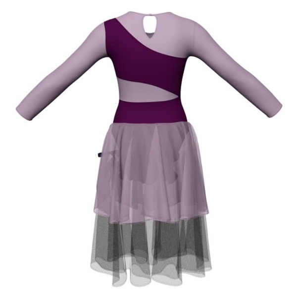 costume balletto maniche lunghe con inserto yuc1081