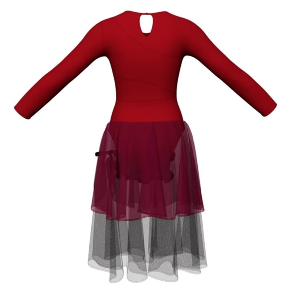 costume balletto maniche lunghe con inserto yuc1083