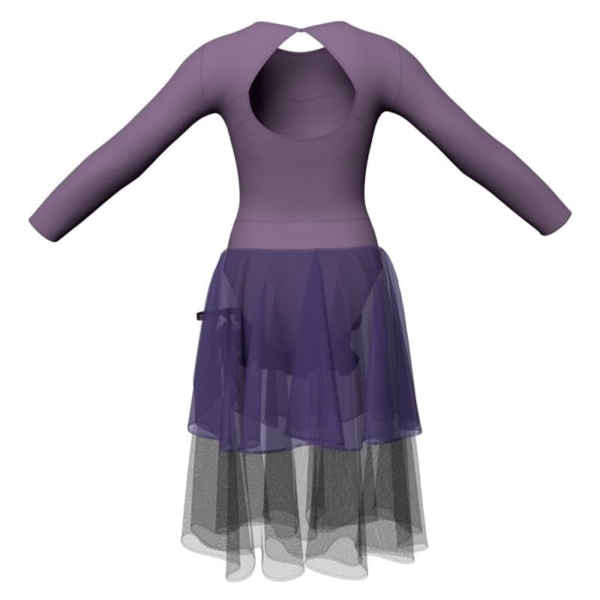 costume balletto maniche lunghe con inserto yuc1103