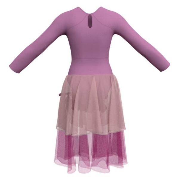 costume balletto maniche lunghe con inserto yuc1133